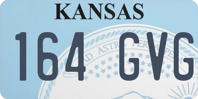 KS license plate 164GVG
