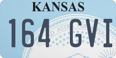 KS license plate 164GVI