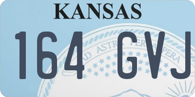 KS license plate 164GVJ