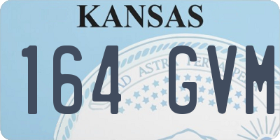 KS license plate 164GVM