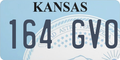 KS license plate 164GVO