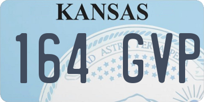 KS license plate 164GVP