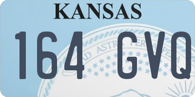 KS license plate 164GVQ