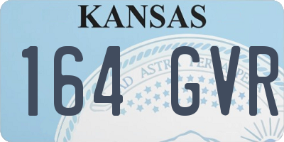 KS license plate 164GVR