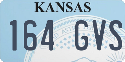 KS license plate 164GVS