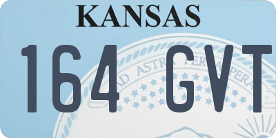KS license plate 164GVT