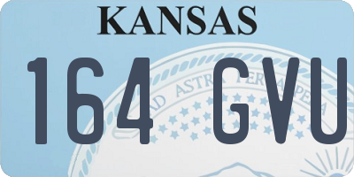 KS license plate 164GVU
