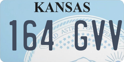 KS license plate 164GVV