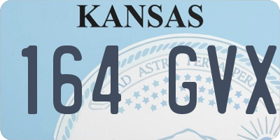 KS license plate 164GVX