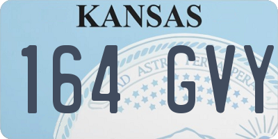 KS license plate 164GVY