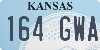 KS license plate 164GWA