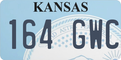 KS license plate 164GWC