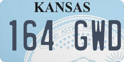 KS license plate 164GWD