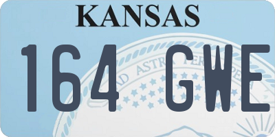 KS license plate 164GWE