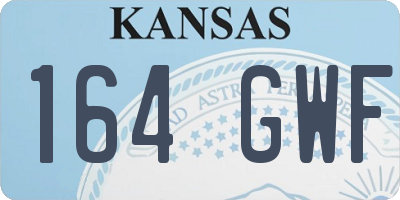 KS license plate 164GWF
