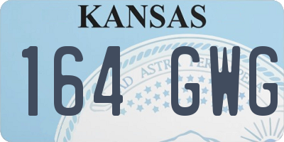 KS license plate 164GWG