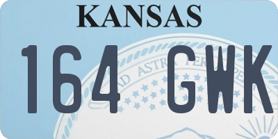 KS license plate 164GWK
