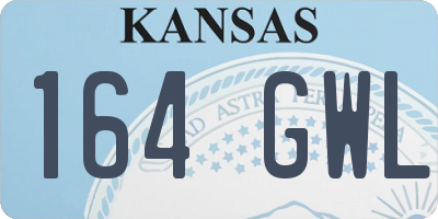 KS license plate 164GWL