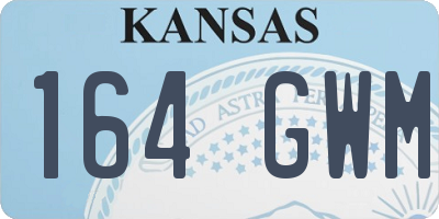 KS license plate 164GWM