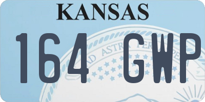 KS license plate 164GWP