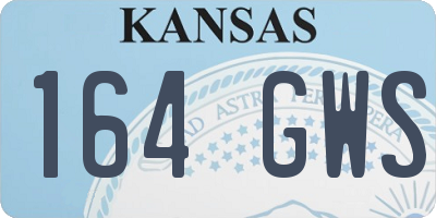KS license plate 164GWS