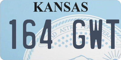 KS license plate 164GWT