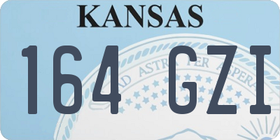 KS license plate 164GZI