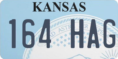 KS license plate 164HAG