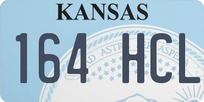 KS license plate 164HCL
