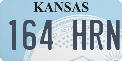 KS license plate 164HRN