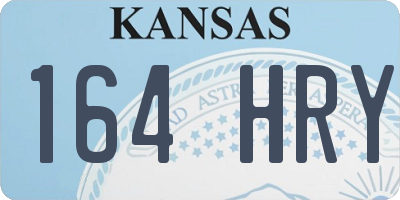 KS license plate 164HRY