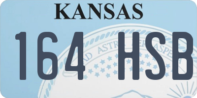 KS license plate 164HSB