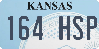 KS license plate 164HSP