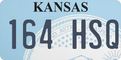 KS license plate 164HSQ