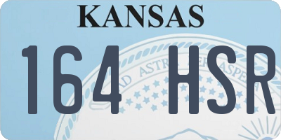 KS license plate 164HSR