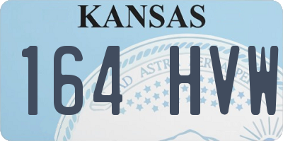 KS license plate 164HVW