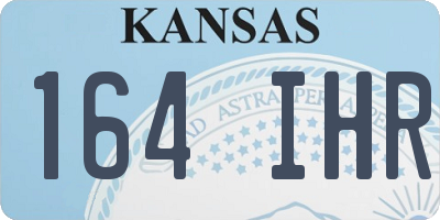 KS license plate 164IHR
