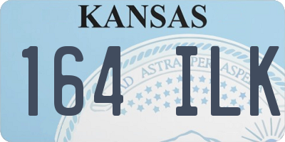 KS license plate 164ILK