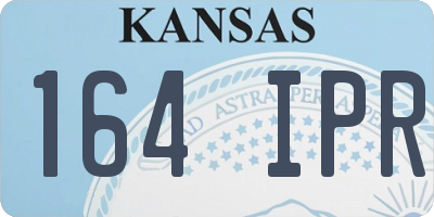 KS license plate 164IPR