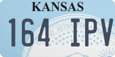 KS license plate 164IPV