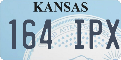 KS license plate 164IPX