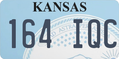 KS license plate 164IQC