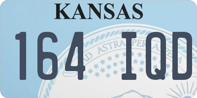 KS license plate 164IQD