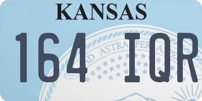 KS license plate 164IQR
