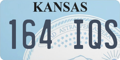 KS license plate 164IQS