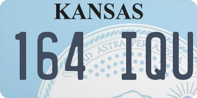 KS license plate 164IQU