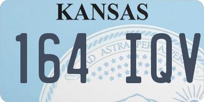 KS license plate 164IQV