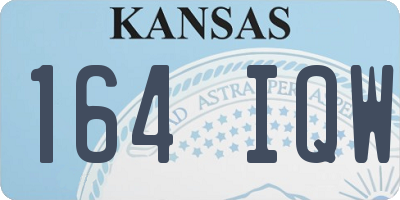 KS license plate 164IQW