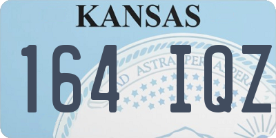 KS license plate 164IQZ