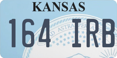 KS license plate 164IRB